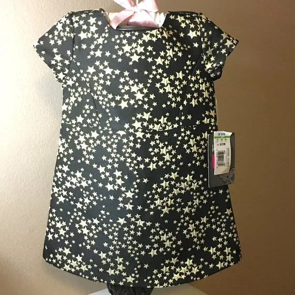 KOALA KIK Black with Gold Stars Dress - NEW WITH TAGS! - Picture 2 of 11